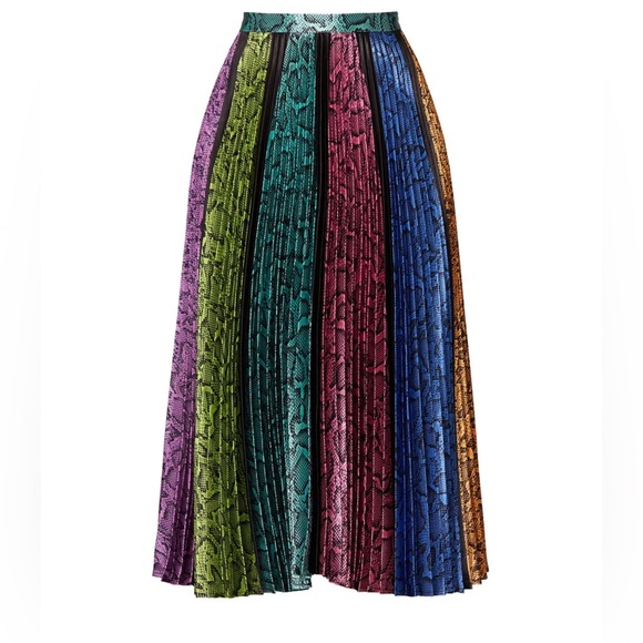 DELFI Collective Womens Multicolored Colorblock Snake Clara RARE Skirt Size XS - Picture 3 of 9